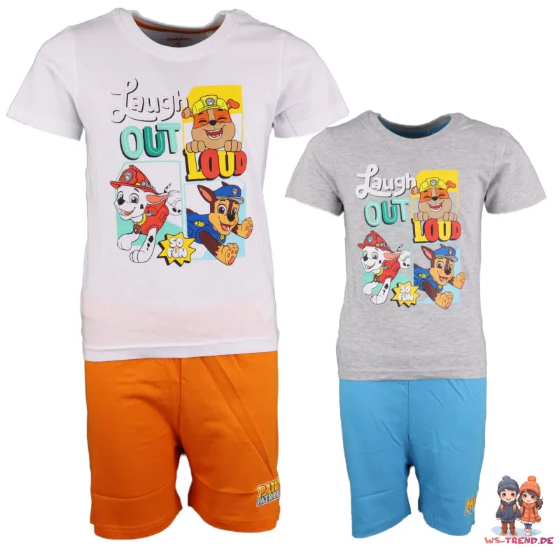Paw Patrol Jungen Kinder Schlafanzug Pyjama - WS-Trend.de Nachtwäsche 98 - 128 Baumwolle