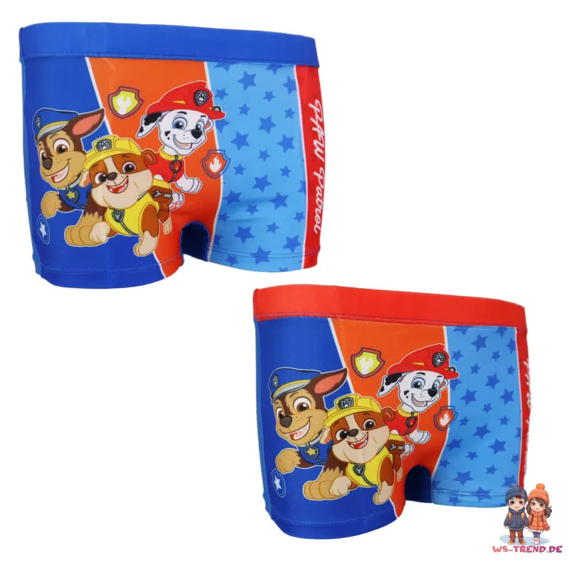 Paw Patrol Kinder Badehose Badeshorts - WS-Trend.de Shorts jungen Bademode Gr. 98-128 Rot Blau