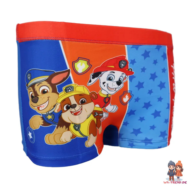 Paw Patrol Kinder Badehose Badeshorts - WS-Trend.de Shorts jungen Bademode Gr. 98-128 Rot Blau