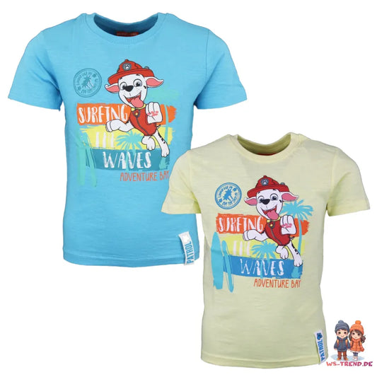 Paw Patrol Marshall Jungen Kinder T-Shirt - WS-Trend.de kurzarm 98 -128 Blau Gelb Baumwolle