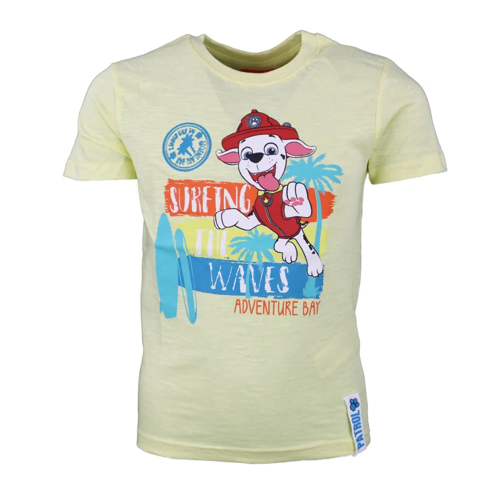Paw Patrol Marshall Jungen Kinder T-Shirt - WS-Trend.de kurzarm 98 -128 Blau Gelb Baumwolle