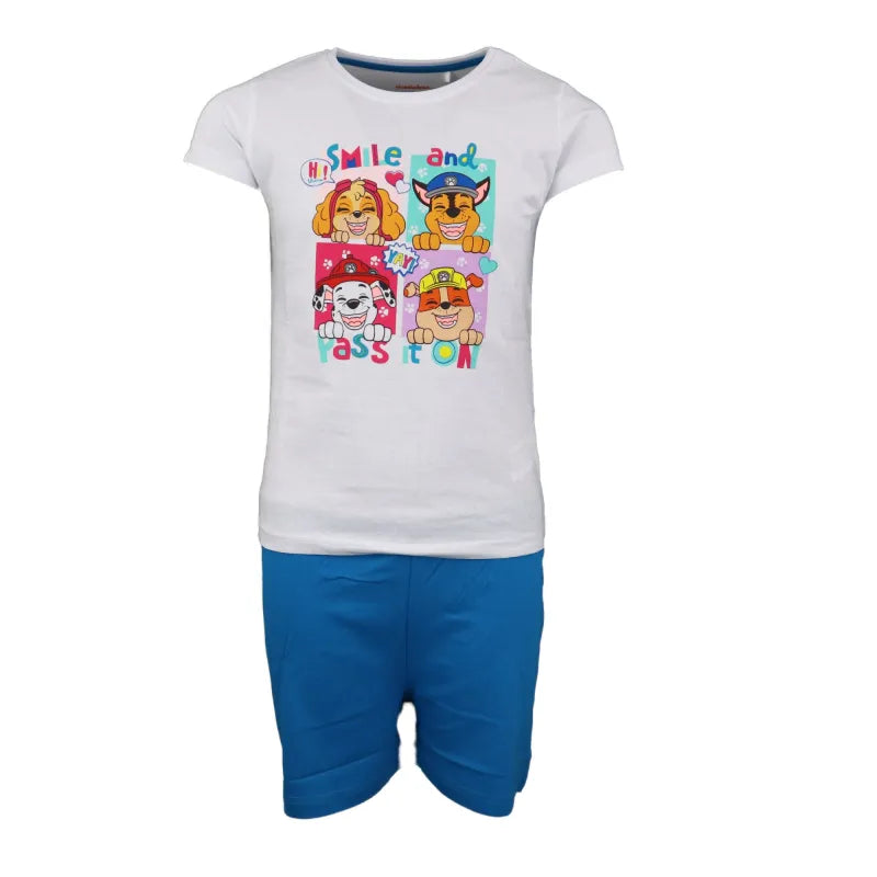 Paw Patrol Mädchen Kinder Schlafanzug Pyjama - WS-Trend.de Welpen kurzarm 98 -128 Baumwolle