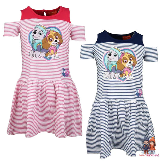 Paw Patrol Skye und Everest Kinder kurzarm Kleid - WS-Trend.de Sommerkleid 98 -128 Baumwolle