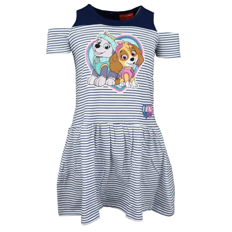 Paw Patrol Skye und Everest Kinder kurzarm Kleid - WS-Trend.de Sommerkleid 98 -128 Baumwolle