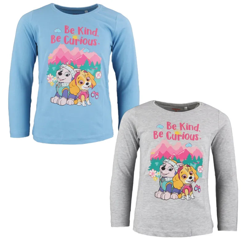 Paw Patrol Skye und Everest Kinder Langarmshirt - WS-Trend.de Mädchen langarm Shirt - 98 bis 128 aus Baumwolle