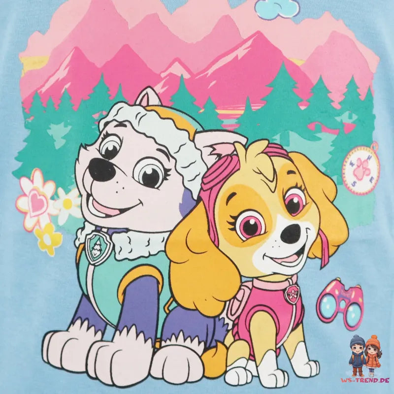 Paw Patrol Skye und Everest Kinder Langarmshirt - WS-Trend.de Mädchen langarm Shirt - 98 bis 128 aus Baumwolle