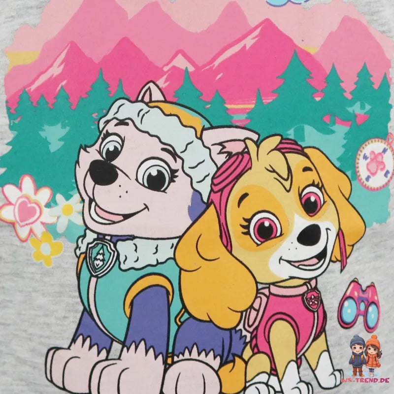 Paw Patrol Skye und Everest Kinder Langarmshirt - WS-Trend.de Mädchen langarm Shirt - 98 bis 128 aus Baumwolle