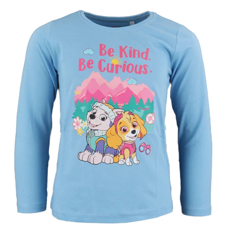 Paw Patrol Skye und Everest Kinder Langarmshirt - WS-Trend.de Mädchen langarm Shirt - 98 bis 128 aus Baumwolle