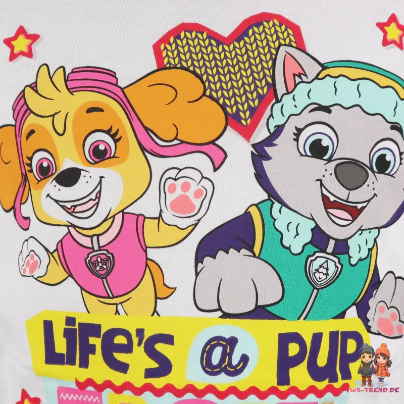Paw Patrol Skye und Everest Kinder Langarmshirt - WS-Trend.de Mädchen langarm Shirt - 98 bis 128 aus Baumwolle
