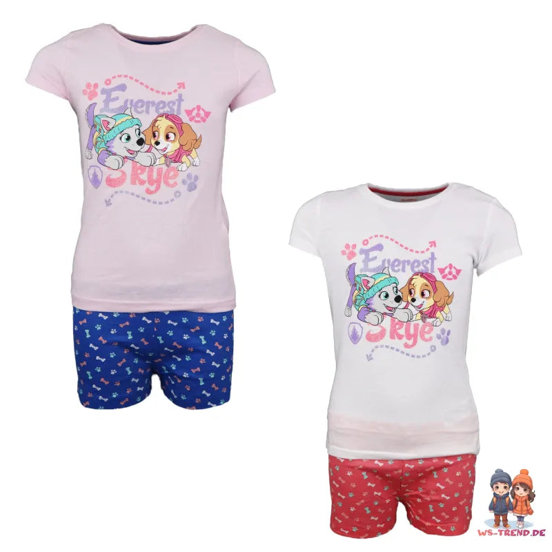 Paw Patrol Skye Everest Mädchen Kinder Schlafanzug Pyjama - WS-Trend.de kurzarm 98 -128 Baumwolle