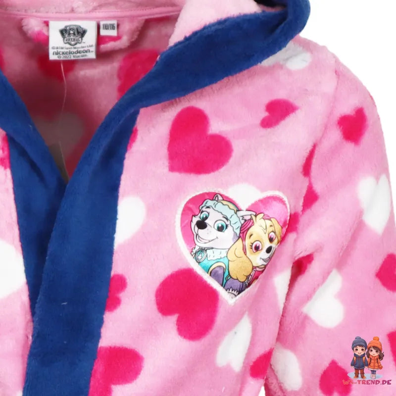 Paw Patrol Skye Everest Mädchen Kinder Fleece Bademantel mit Kapuze - WS-Trend.de 110/116