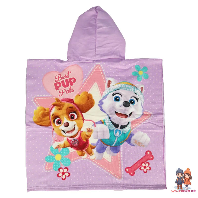 Paw Patrol Skye Everest Kinder Mikrofaser Poncho Badeponcho mit Kapuze - WS-Trend.de