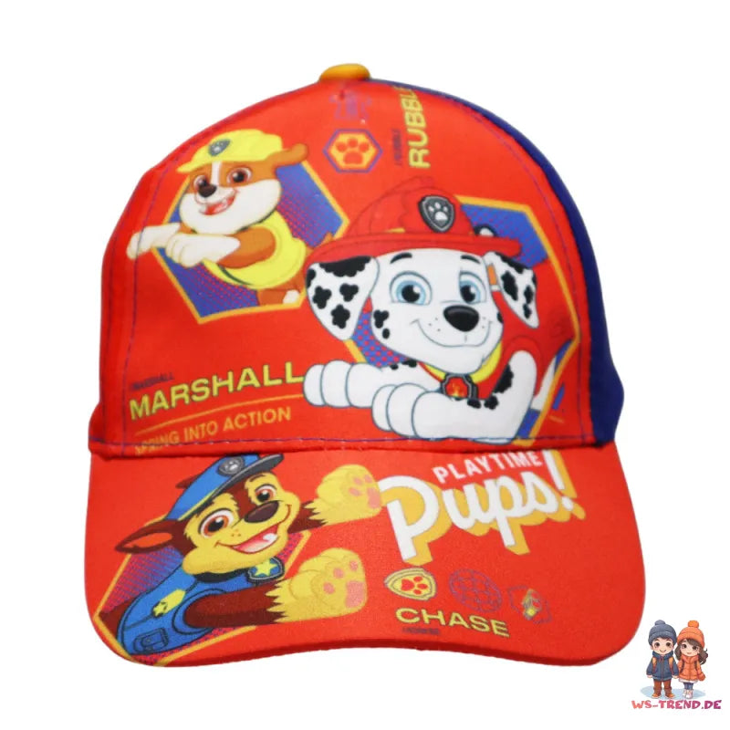 Paw Patrol Chase Rubble Kinder Jungen Basecap Baseball Kappe - WS-Trend.de Mütze Gr. 52-54