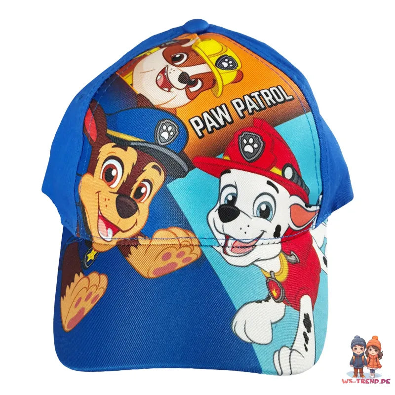 Paw Patrol Chase Rubble Kinder Basecap Baseball Kappe Mütze - WS-Trend.de Gr. 52 - 54