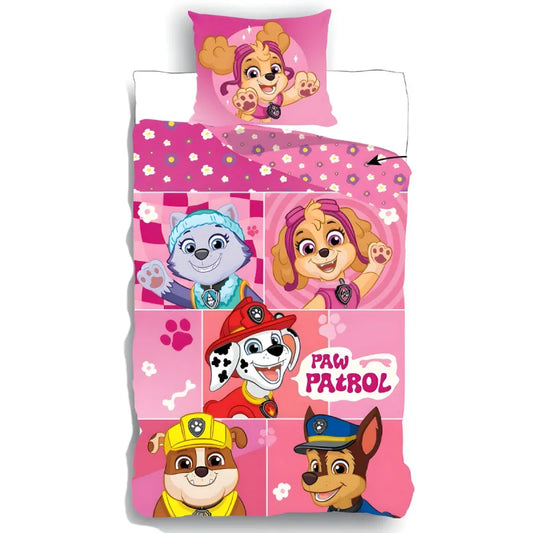 Paw Patrol Skye 2tlg Kinder Mädchen Bettwäsche Set 135x200 80x80 cm Baumwolle - WS-Trend.de