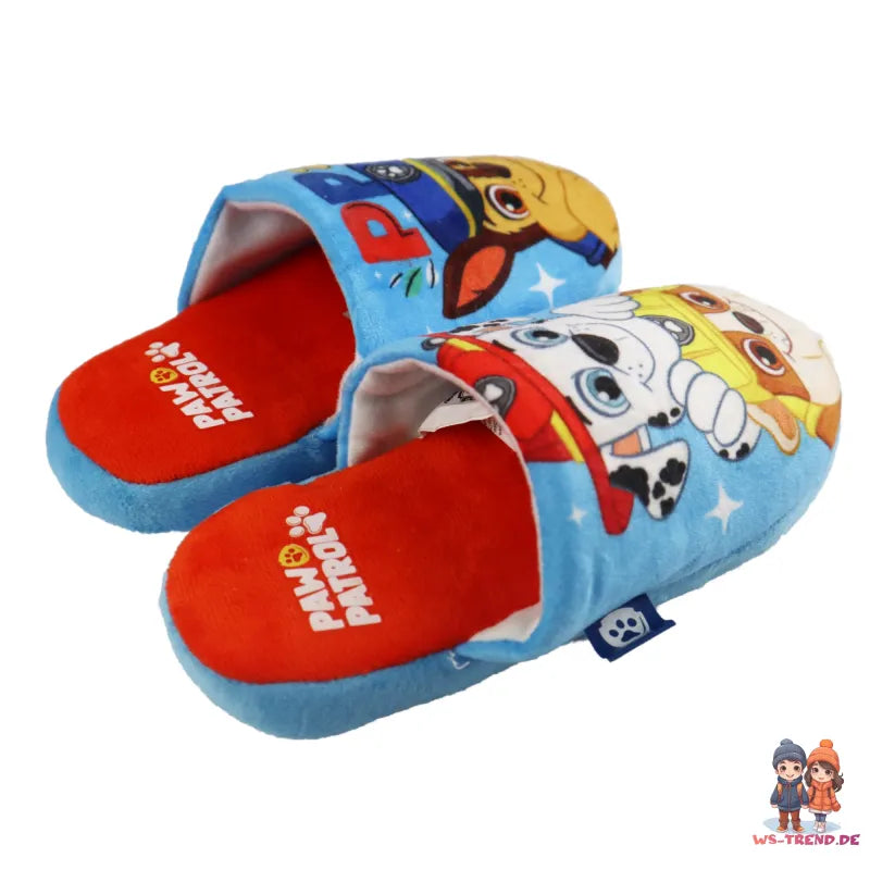 Paw Patrol Chase Rubble Kinder Jungen Hausschuhe Slipper Schlüpfschuhe - WS-Trend.de