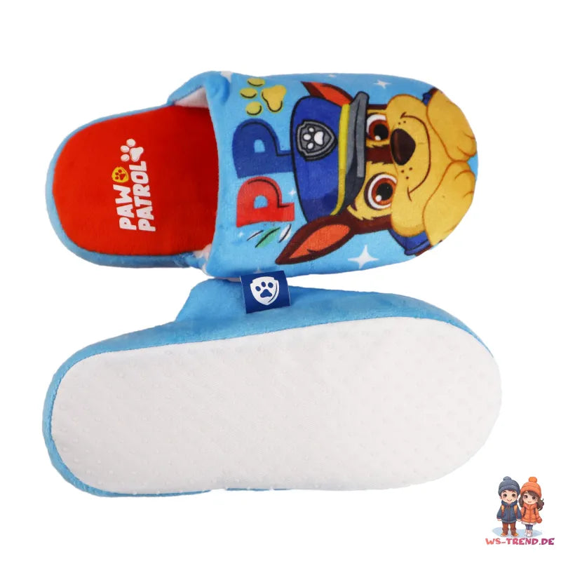 Paw Patrol Chase Rubble Kinder Jungen Hausschuhe Slipper Schlüpfschuhe - WS-Trend.de