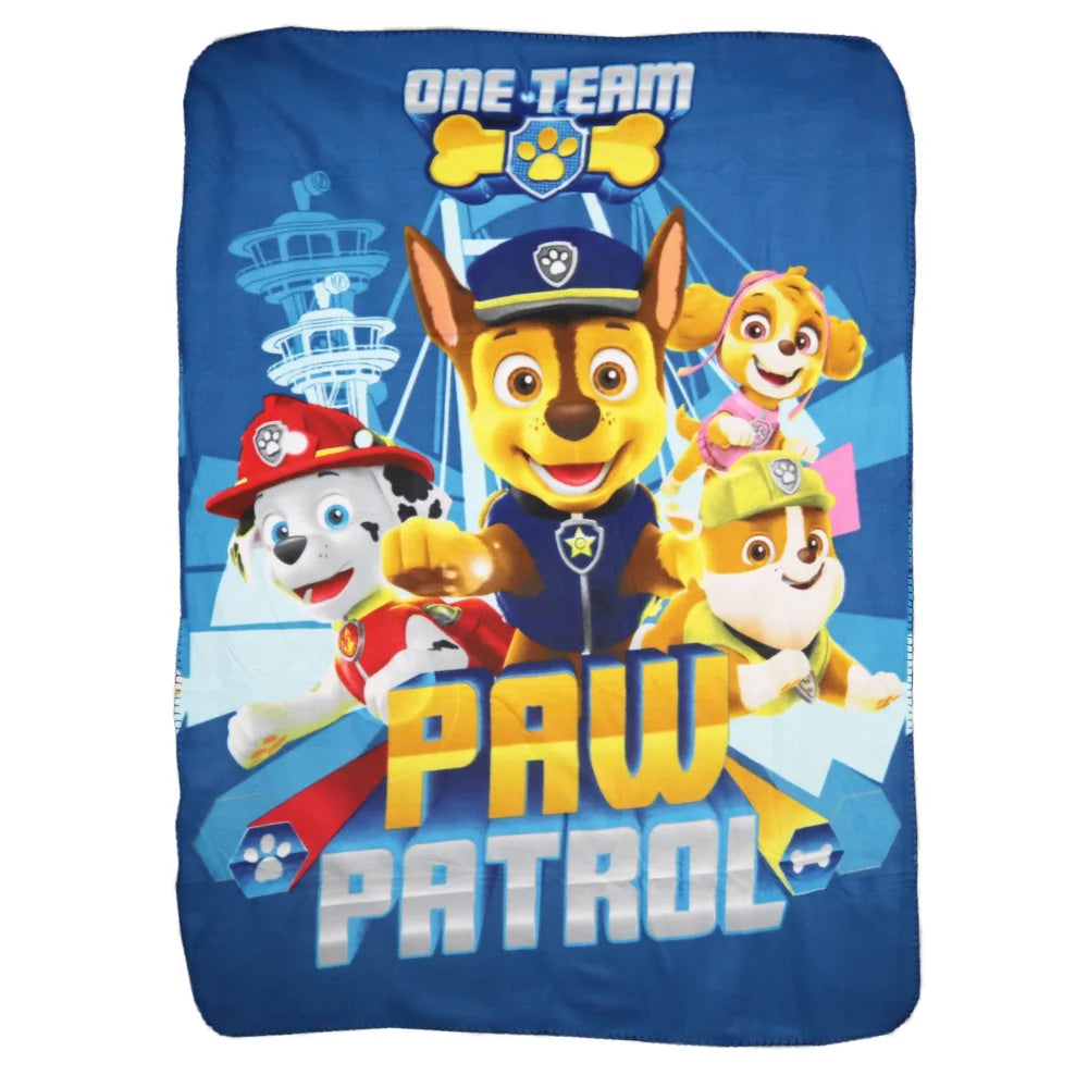 Paw Patrol Chase Kinder Jungen Fleecedecke leichte Kuscheldecke 100x140 cm - WS-Trend.de