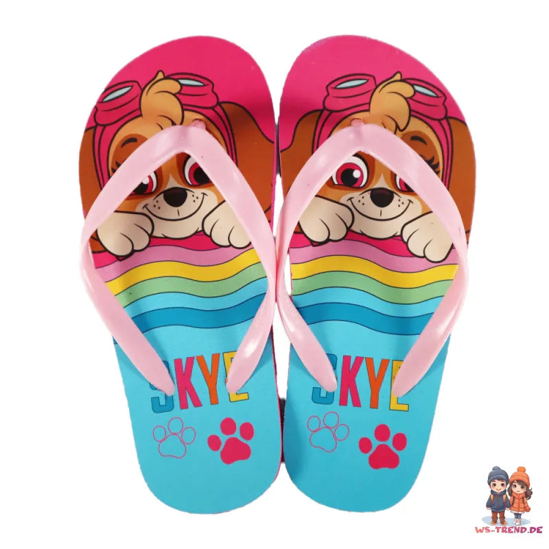 Paw Patrol Skye FlipFlops Zehentrenner Kinder Sandalen Latschen - WS-Trend.de - 23-32