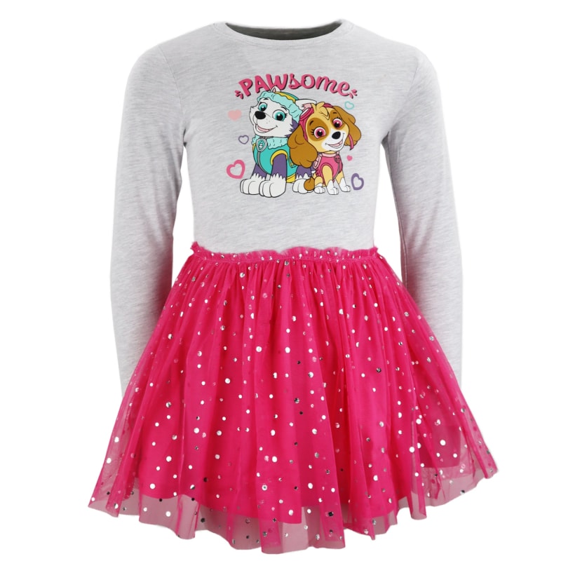 Paw Patrol Skye Everest Kinder Langarm Tüllkleid Kleid - WS-Trend.de 92-128 Mädchen