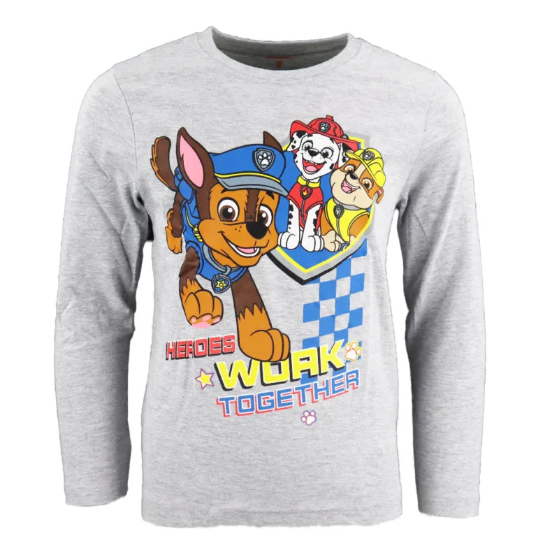 Paw Patrol Chase Marshall Rubble Kinder langarm Shirt - WS-Trend.de Jungen Langarmshirt 98-128 Baumwolle