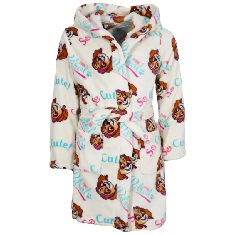 Paw Patrol Skye Mädchen Fleece Bademantel mit Kapuze - WS-Trend.de Gr. 98 - 128
