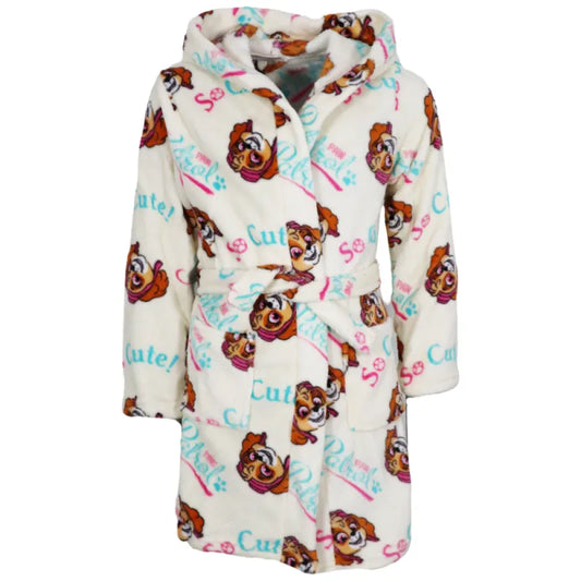 Paw Patrol Skye Mädchen Fleece Bademantel mit Kapuze - WS-Trend.de Gr. 98 - 128