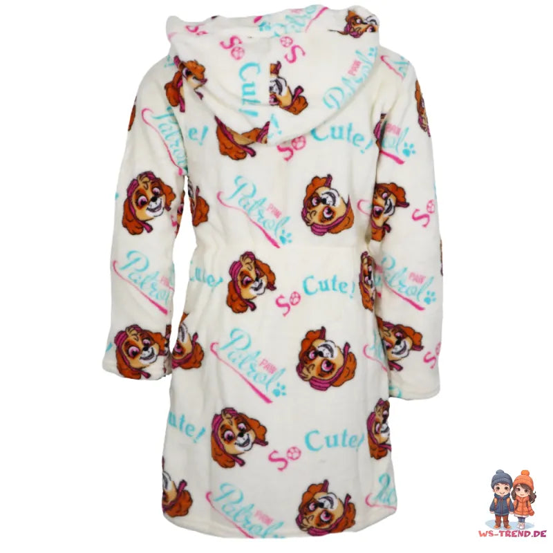 Paw Patrol Skye Mädchen Fleece Bademantel mit Kapuze - WS-Trend.de Gr. 98 - 128