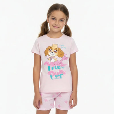 Paw Patrol Skye Kinder Mädchen Pyjama Shirt Shorts Gr. 92-128 - Ansicht 2