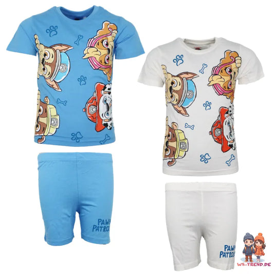 Paw Patrol Kinder Jungen kurzarm Schlafanzug Pyjama Shirt Shorts - WS-Trend.de Gr. 98-128