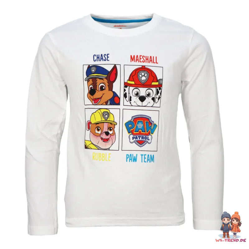 Paw Patrol Jungen Kinder langarm Pyjama Schlafanzug - WS-Trend.de Nachtwäsche 98 - 128 Baumwolle