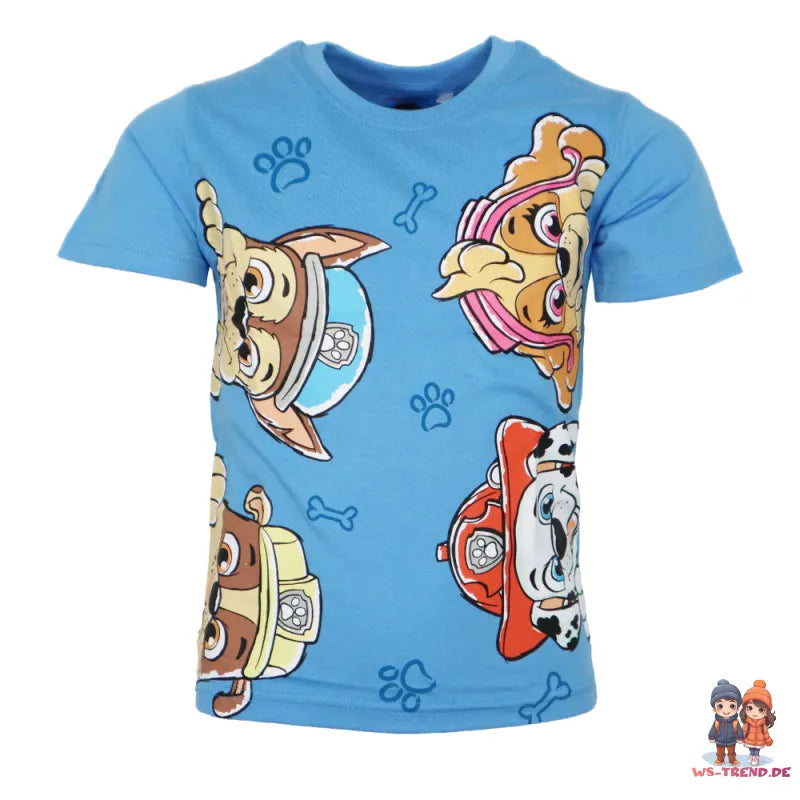 Paw Patrol Kinder Jungen kurzarm Schlafanzug Pyjama Shirt Shorts - WS-Trend.de Gr. 98-128