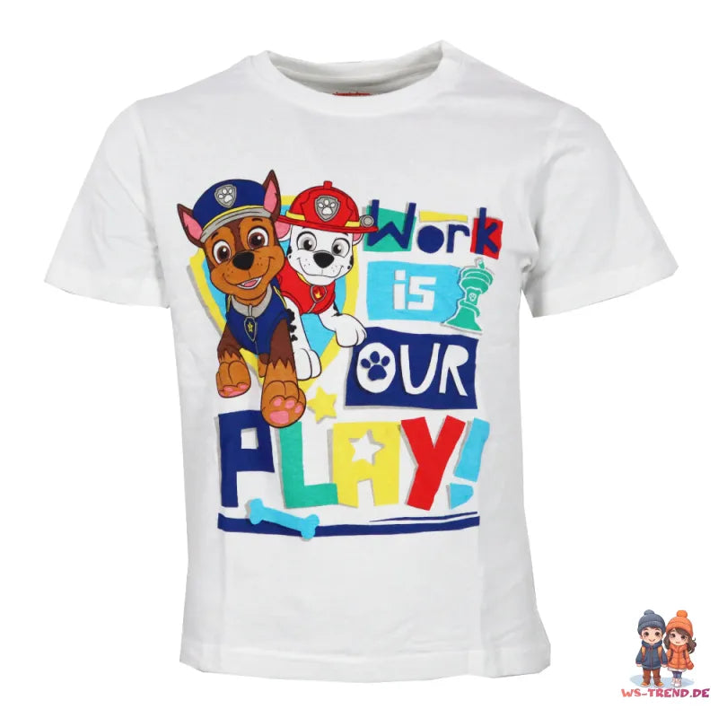 Paw Patrol Kinder kurzarm Schlafanzug Pyjama Nachtwäsche - WS-Trend.de 98-128 Baumwolle
