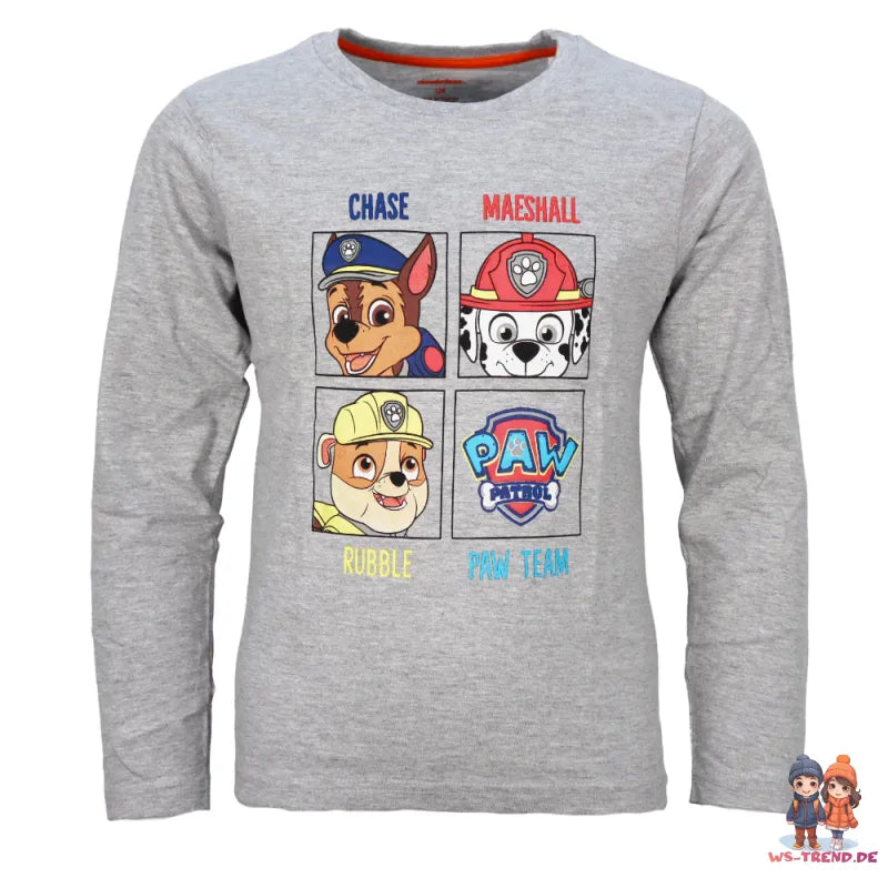 Paw Patrol Jungen Kinder langarm Pyjama Schlafanzug - WS-Trend.de Nachtwäsche 98 - 128 Baumwolle