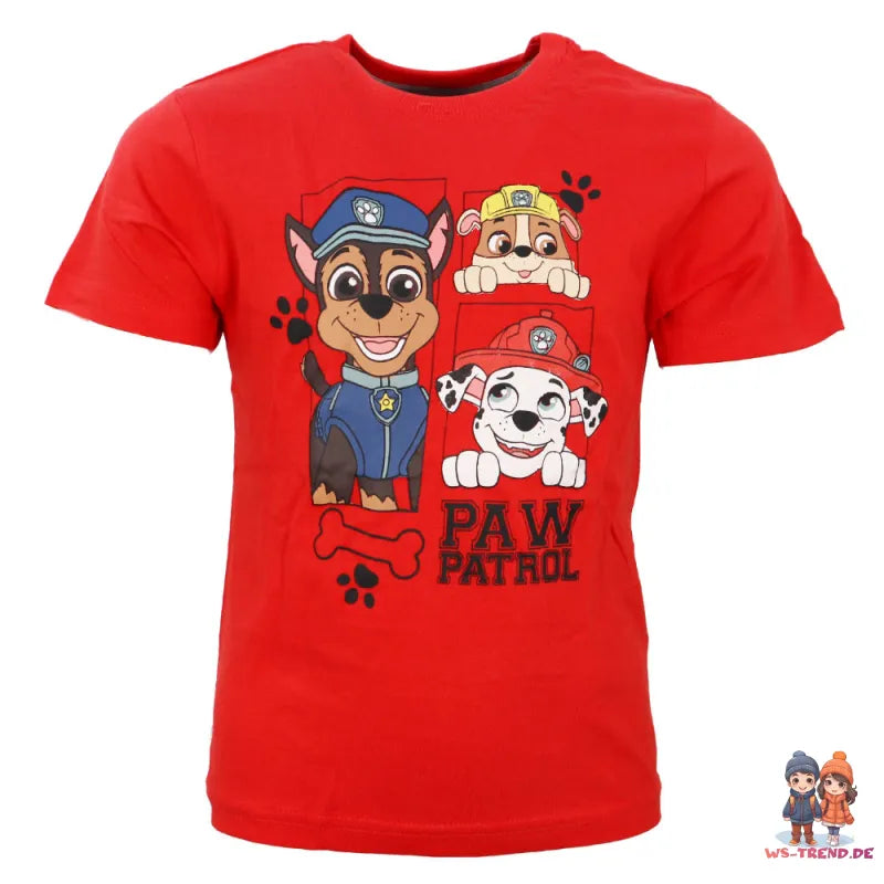 Paw Patrol Kinder kurzarm Schlafanzug Pyjama Shirt Shorts - WS-Trend.de Gr. 98-128