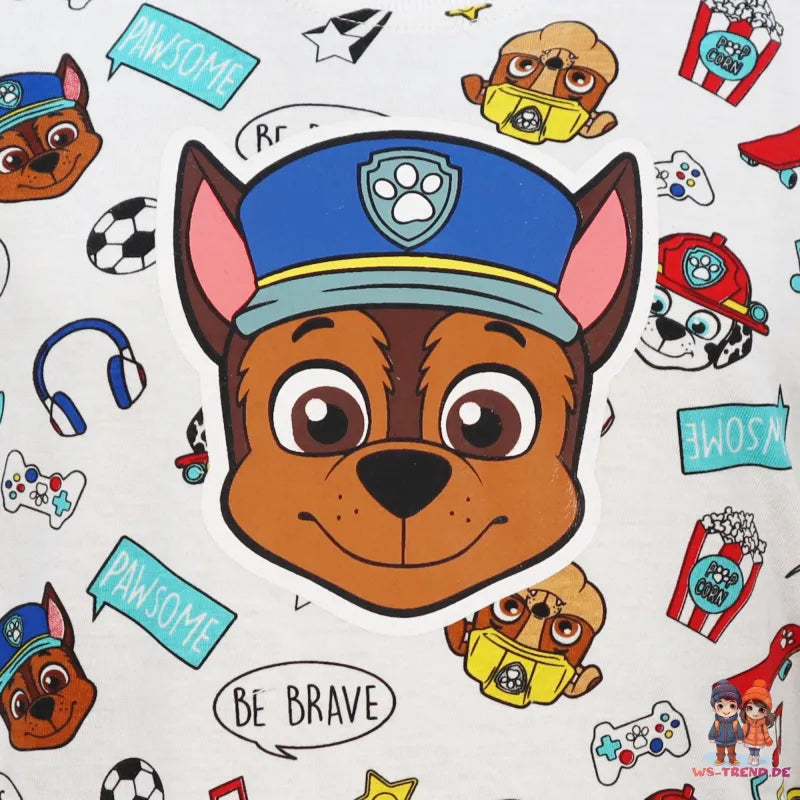 Paw Patrol Chase Kinder Jungen kurzarm T-Shirt Shirt - WS-Trend.de 98 -128 Baumwolle