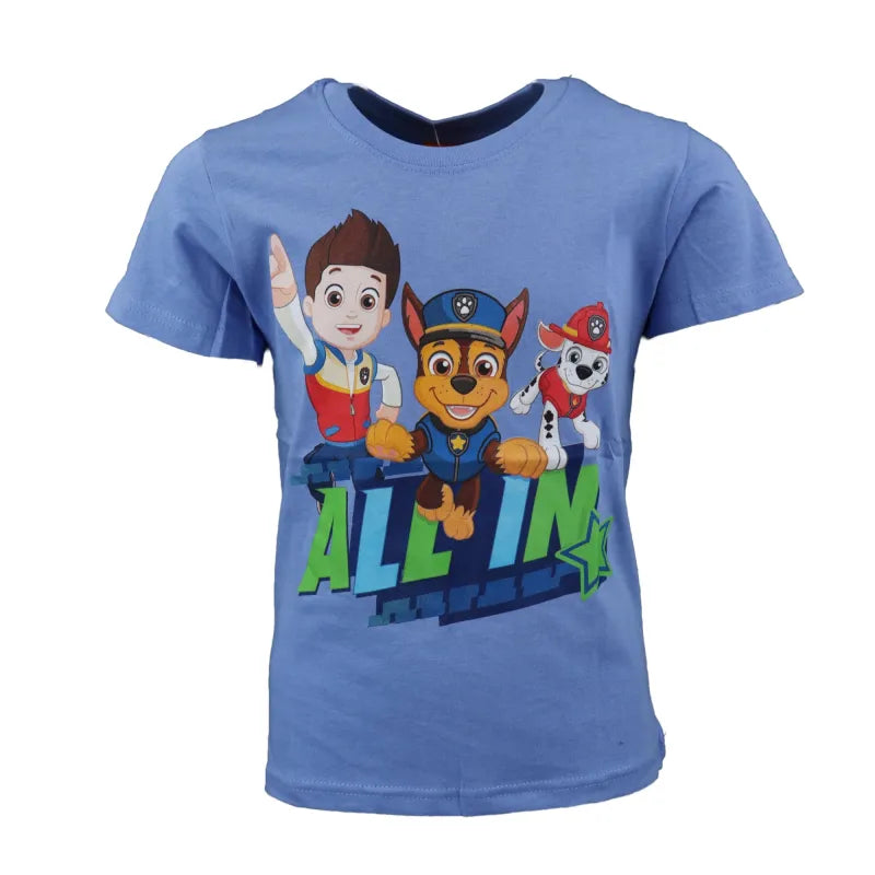 Paw Patrol Ryder Chase Marshall Kinder T-Shirt - WS-Trend.de kurzarm 98 -128 Jungen Baumwolle
