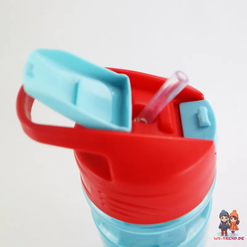 Paw Patrol Wasserflasche Trinkflasche Flasche 500 ml Trinkhalm Griff - WS-Trend.de Chase Rubble Marshall