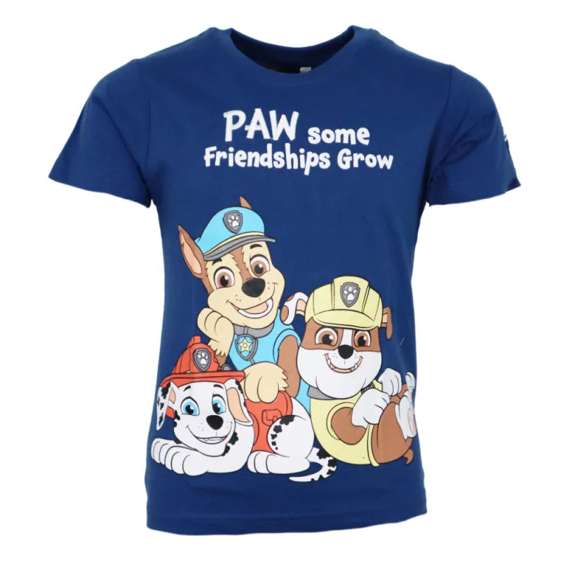 Paw Patrol Chase Rubble Marshall Kinder Jungen T-Shirt - WS-Trend.de kurzarm 98 -128 Baumwolle
