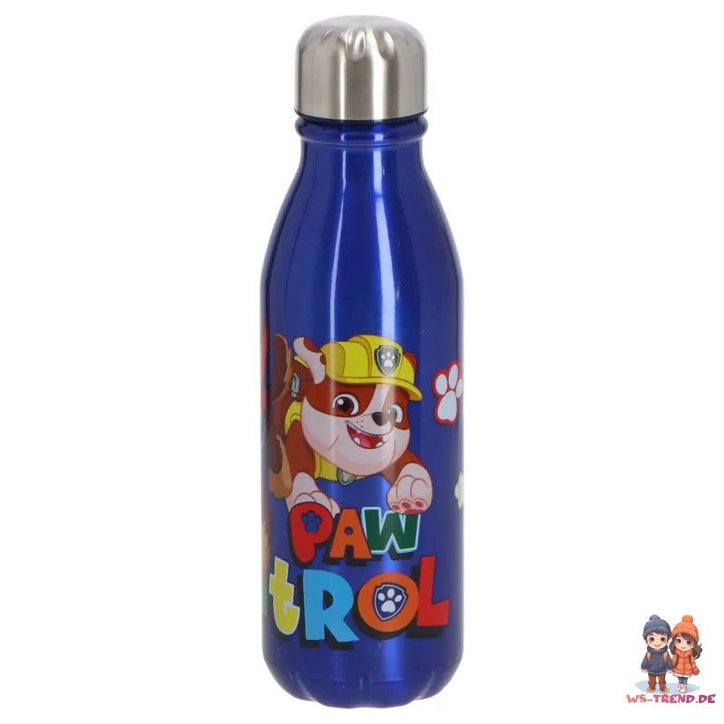 Paw Patrol Chase Rubble Marshall Aluminium Wasserflasche Trinkflasche 600 ml - WS-Trend.de