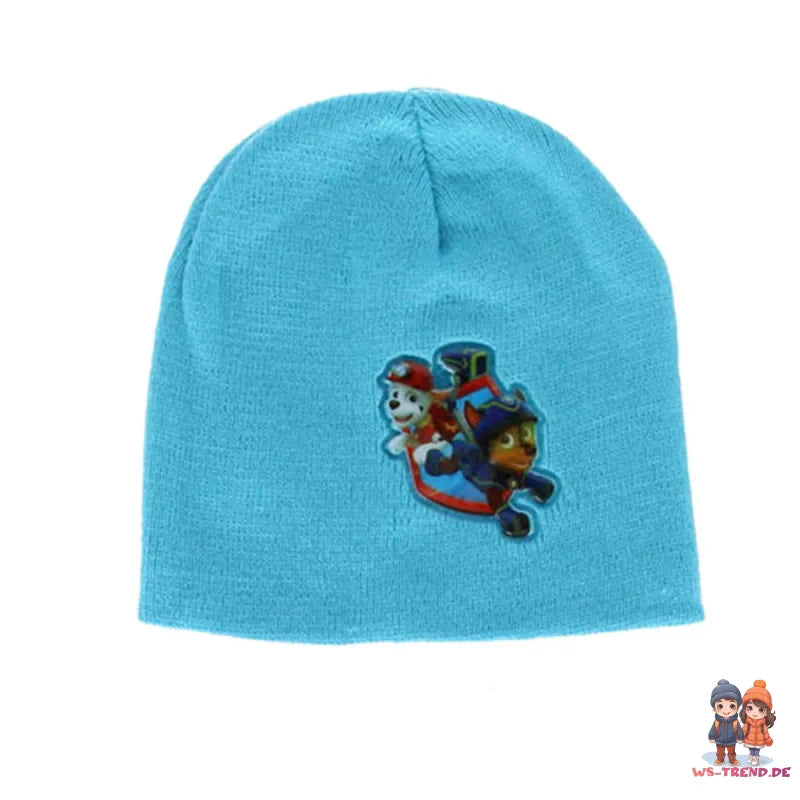Paw Patrol Chase Marshall Kinder Herbst Winter Set Mütze plus Schal - WS-Trend.de 48