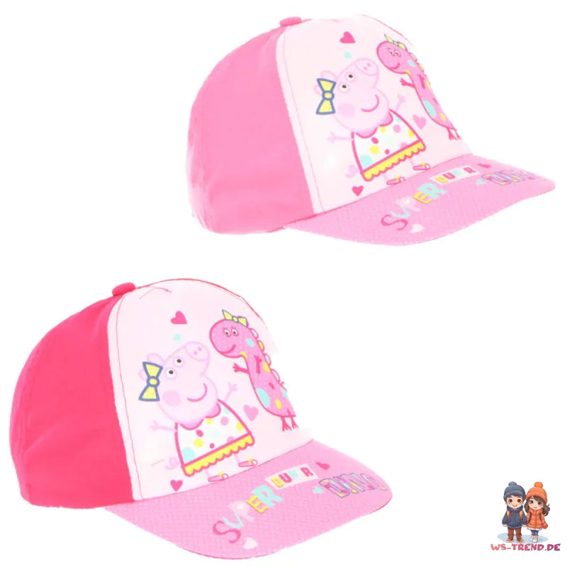 Peppa Wutz Pig Kinder Mädchen Basecap Baseball Kappe Mütze Gr. 53 - WS-Trend.de