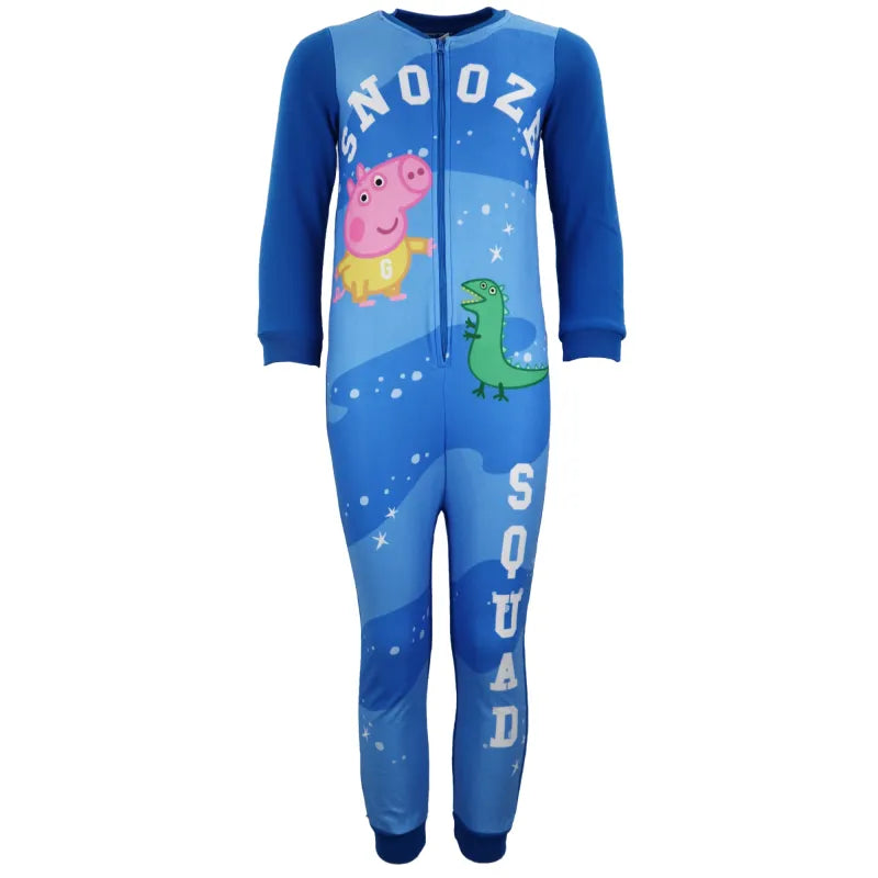 Peppa Wutz George Dino Kinder Fleece Einteiler Schlafanzug Pyjama - WS-Trend.de Pig 92-128