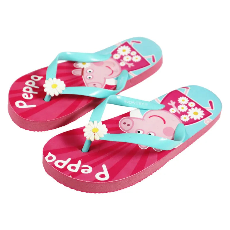 Peppa Pig Wutz Kinder Mädchen FlipFlops Sandalen Zehentrenner WS Trend.de Latschen Gr. 24 29