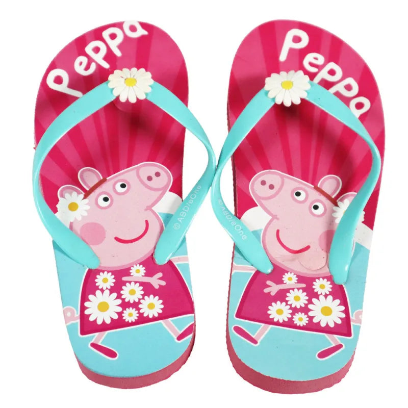 Peppa Pig Wutz Kinder Mädchen FlipFlops Sandalen Zehentrenner WS Trend.de Latschen Gr. 24 29