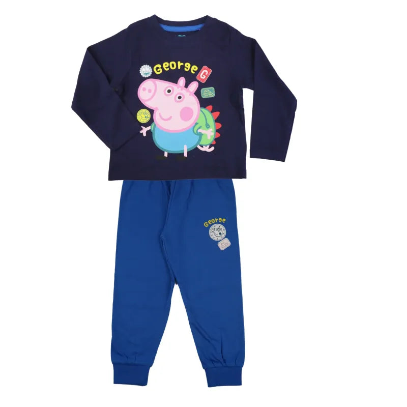 Peppa Pig George Kinder Schlafanzug Pyjama lang - WS-Trend.de Wutz Gorge 92 -116 Baumwolle