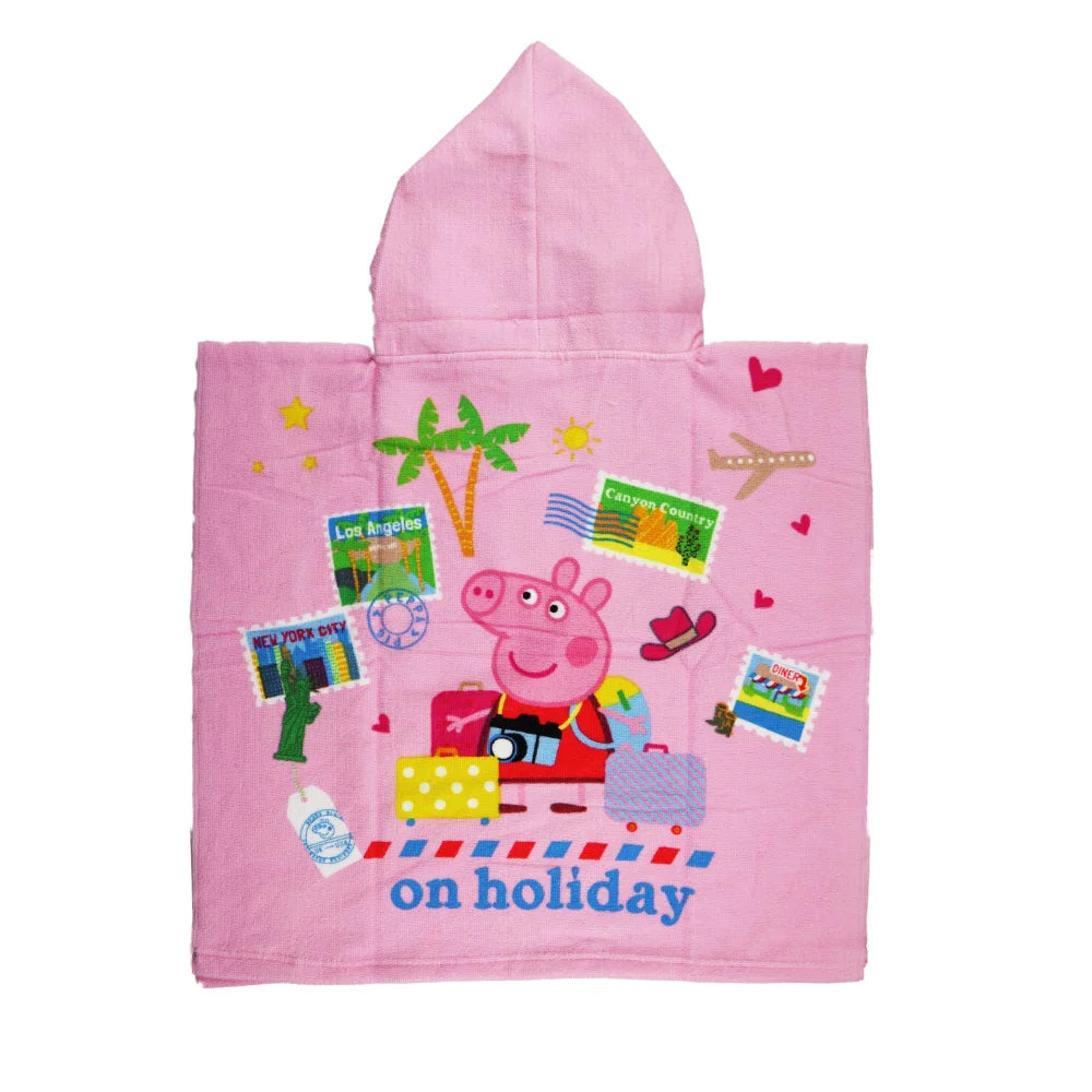 Peppa Wutz Kinder Mädchen Mikrofaser Badeponcho - WS-Trend.de Pig Poncho 55x55 cm