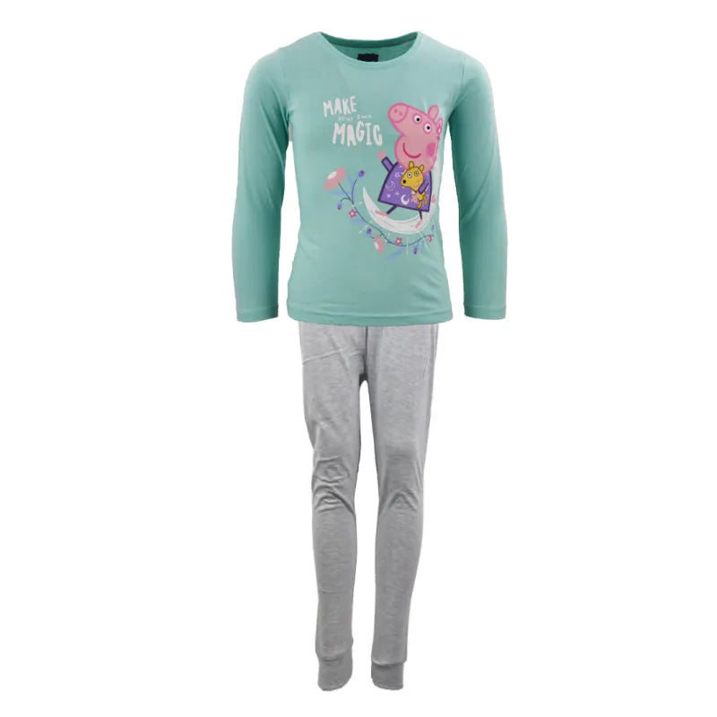 Peppa Pig Kinder Schlafanzug Pyjama lang - WS-Trend.de Wutz 92 -116 Mädchen Baumwolle