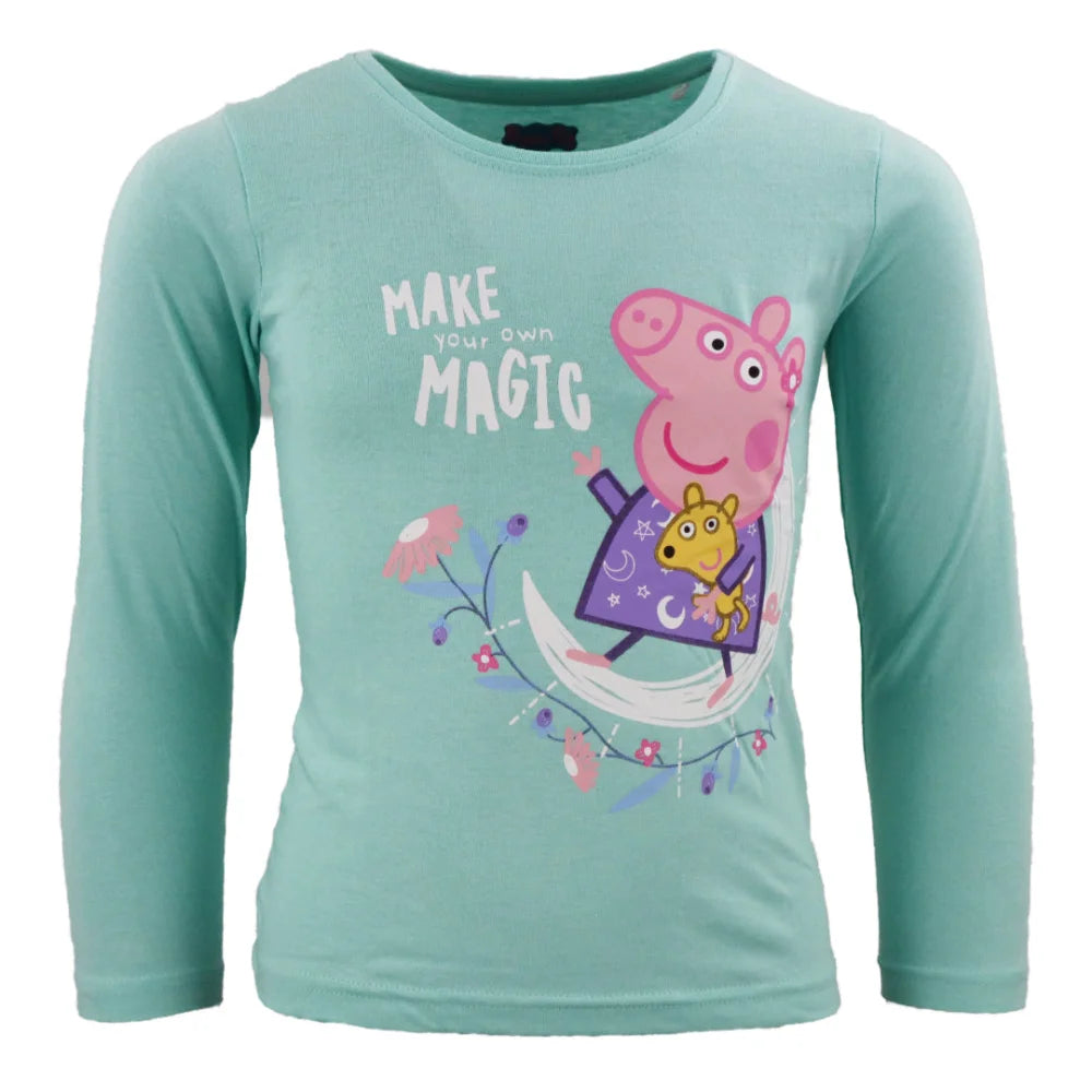 Peppa Pig Kinder Schlafanzug Pyjama lang - WS-Trend.de Wutz 92 -116 Mädchen Baumwolle