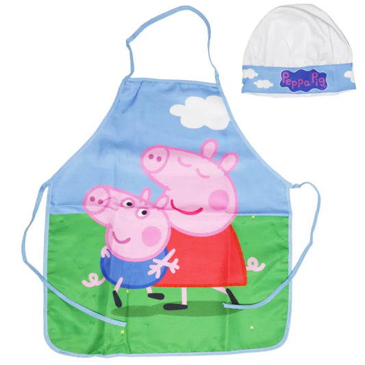Peppa Wutz Pig George Kinder Kochschürze Backschürze mit Mütze 3-6 Jahre - WS-Trend.de